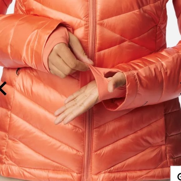 Columbia Women’s Joy Peak Insulated Hooded Jacket - Faded Peach - Size Small - Picture 4 of 9